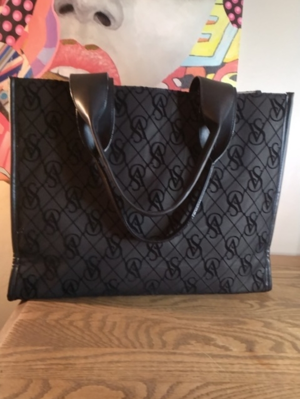 Black Victria Secret Tote Bag